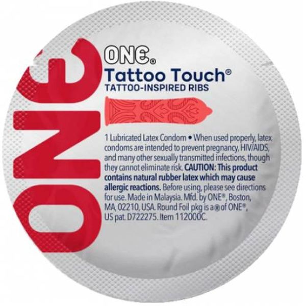 Презервативи One Tattoo Touch червоні, 5 штук