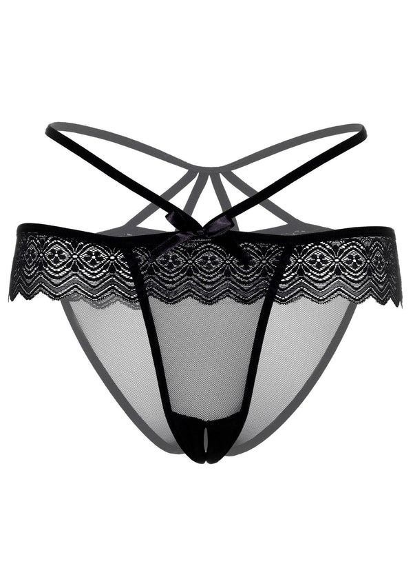 Трусики с открытым доступом Daring Intimates Taylor черные, L-XL