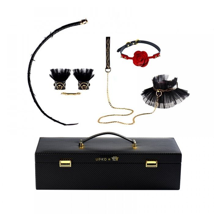 Королевский набор из итальянской кожи UPKO в чемодане Luxurious & Romantic Kit, 5 предметов