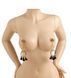 Декоративні золоті затискачі для сосків Virgite Nipple Clamps з чорними пензликами