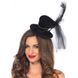 Мини-цилиндр женский Steampunk Velvet Mini Top Hat от Leg Avenue, черный