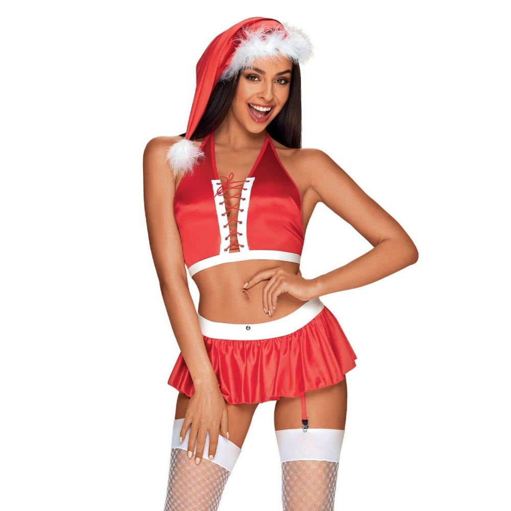 Костюм Місіс Клаус Obsessive Ms Claus Red / White S\M