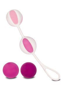 Шарики вагинальные Gvibe Geisha Balls 2 для тренировки интимных мышц, розовые