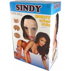 Надувная кукла " SINDY 3D " с вставкой из киберкожи и вибростимуляцией