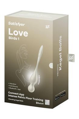 Смарт-шарики Кегеля Satisfyer Love Birds 1 с вибрацией, белые