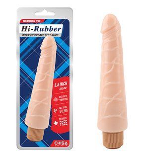 Вибромассажер&nbsp;реалистический на батарейках Chisa Hi-Rubber, телесный