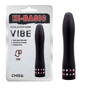 Віброкуля зі стразами Chisa Hi-Basic, чорний