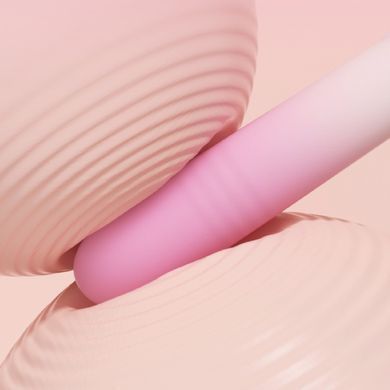 Двойной вибратор Zemalia Arousal с фрикцией и вакуумным стимулятором + APP, градиент розовый