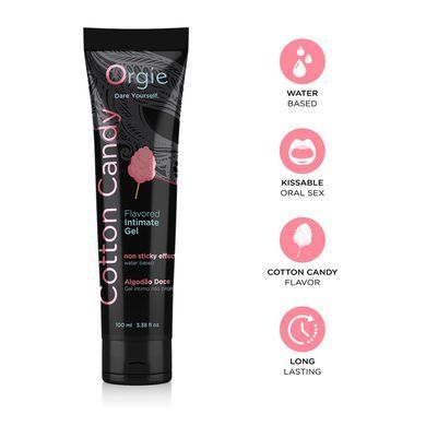 Съедобный лубрикант на водной основе Orgie Flavoured Intimate Gel со вкусом "Сахарная Вата", 100 мл