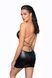Платье короткое Noir Handmade F252 с декольте, черное, XXXL