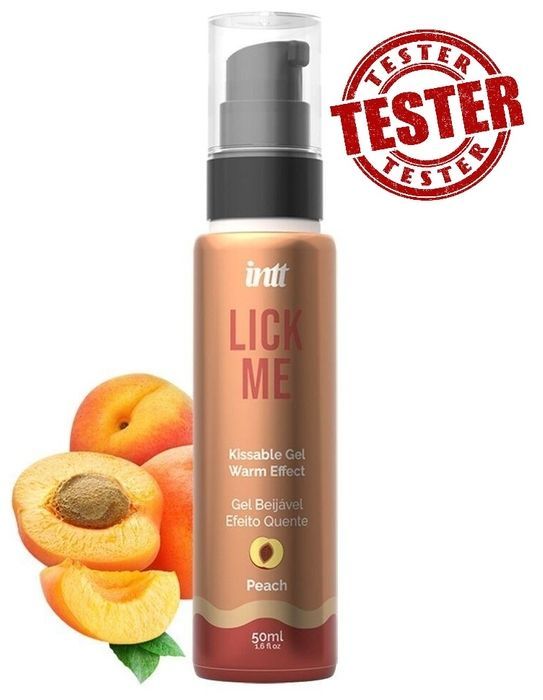 ТЕСТЕР/Гель со вкусом персика Intt Lick Me Peach, 50 мл (при покупке 10 ед,тестер за 1 грн)
