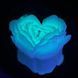 Низкотемпературная БДСМ-свеча в форме розы GlowKink, люминесцентная, L, 62 г, голубая
