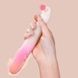 Двойной вибратор Zemalia Arousal с фрикцией и вакуумным стимулятором + APP, градиент розовый