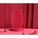 Вібратор трояндочка з язичком Sweet Em, 10 режимів , червоний