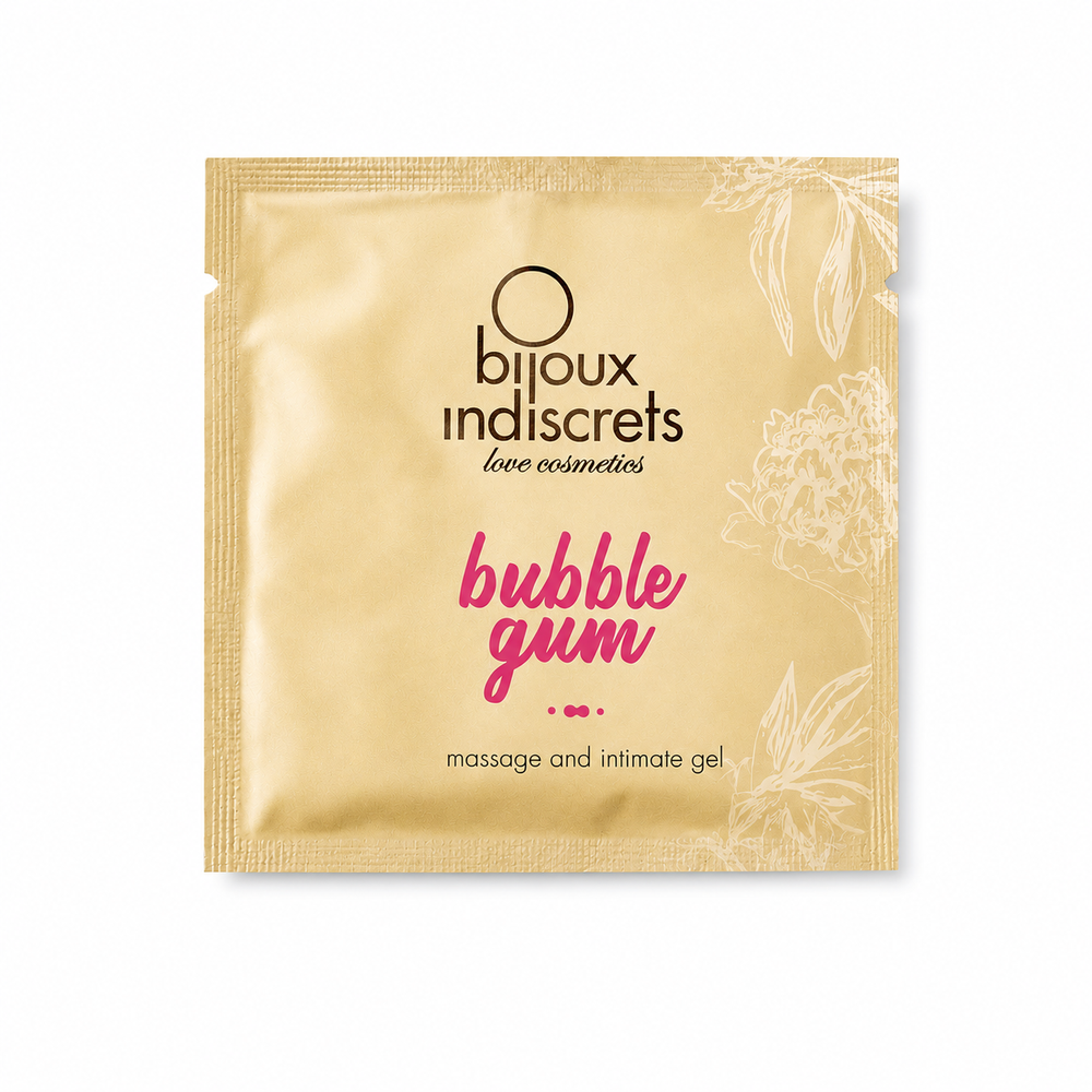 Пробник масло та мастило 2 в 1 з ароматом Bubble gum Bijoux Indiscrets, 3 мл