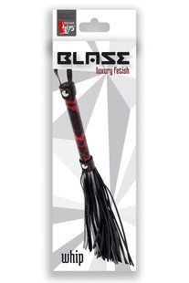 Флогер з петлею Dream toys Blaze Luxury Fetish для БДСМ практик, чорний з червоним