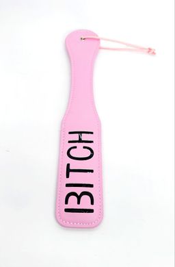 Шльопавка овальна з написом Bitch PADDLE, рожева, 31,5 см