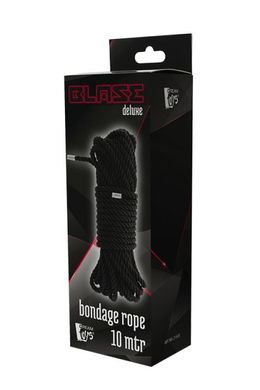 Веревка для бондажа BLAZE DELUXE BONDAGE ROPE 10M BLACK