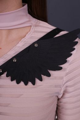 Портупея с крыльями "модель black Angel 3", экокожа, ручная работа, красный