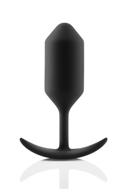 Анальна пробка із зміщеним центром ваги Snug Plug 3 B-Vibe, силіконова, чорна