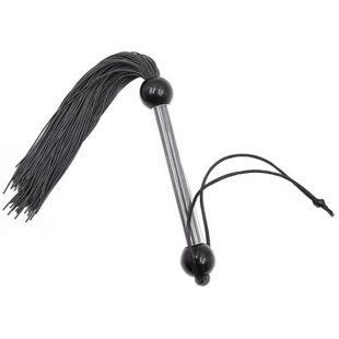 Кнут черный, прозрачная ручка FLOGGER, 28 см