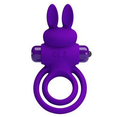 Эрекционное кольцо PRETTY LOVE Penis Ring с двойным кольцом, фиолетовое