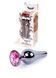 Анальна пробка з нержавіючої сталі з каменем Plug-Jewellery Dark Silver BUTT PLUG-Pink