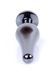 Анальная пробка из нержавеющей стали с камнем Plug-Jewellery Dark Silver BUTT PLUG- Pink