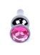Анальная пробка из нержавеющей стали с камнем Plug-Jewellery Dark Silver BUTT PLUG- Pink