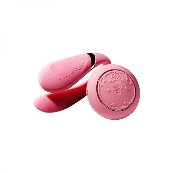 Вибромассажер для пар с функцией управления со смартфона ZALO Fanfan Set, Rogue Pink