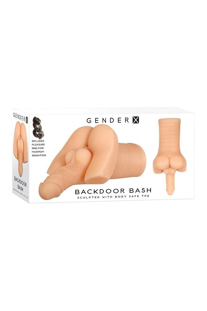 Мастурбатор Gender X Backdoor Bash бежевый, 28 см