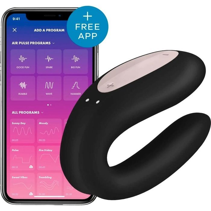 Вибромассажер для пар Satisfyer Double Joy, черный