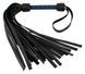 Флогер шкіряний ZADO TOOLS Leather Flogger із плетеною ручкою, чорно-синій