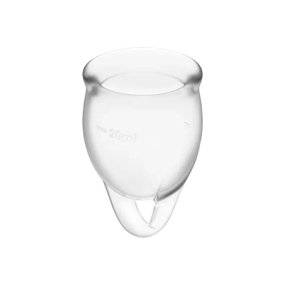 Набор менструальных чаш Satisfyer Feel Confident Menstrual Cup 15 мл и 20 мл, прозрачные