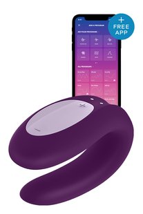 Вибромассажер для пар SATISFYER DOUBLE JOY PURPLE