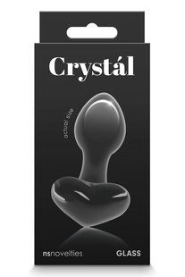 Скляна пробка NS Novelties CRYSTAL HEART BLACK