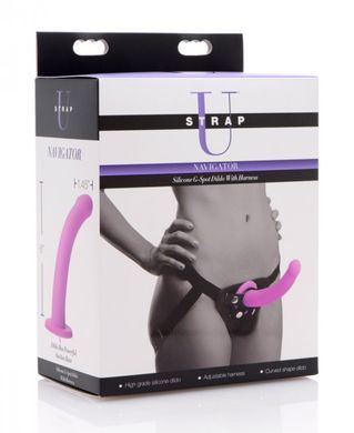Страпон с кольцевой крепью Navigator Silicone G-Spot Dildo фиолетовый