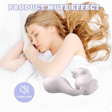 Мини-вибратор клиторальный Every Night Toys Debbie в форме белочки белый, 10 режимов вибрации