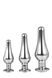 Набор анальных пробок конической формы Dream Toys GLEAMING LOVE PLEASURE SET SILVER