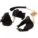 БДСМ-набор ошейник с поводком и наручники Bad Kitty, черно-золотой