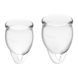 Набор менструальных чаш Satisfyer Feel Confident Menstrual Cup 15 мл и 20 мл, прозрачные