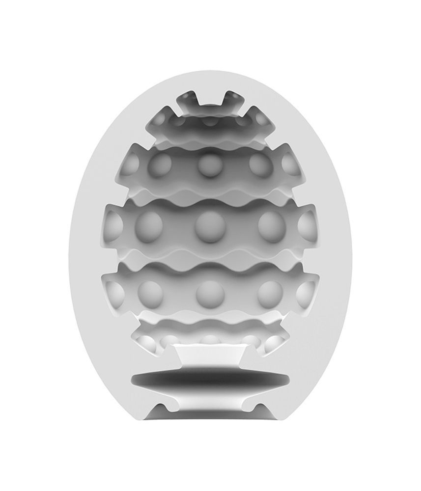Самозмащувальний мастурбатор у вигляді яйця Satisfyer Bubble Masturbator Egg рельєфний