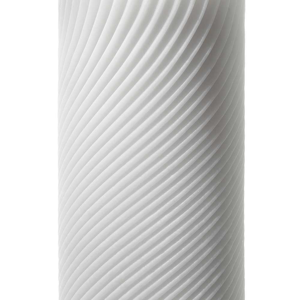 Мастурбатор хай-тек рельєфний Zen 3D Tenga, білий, 15 х 7 см