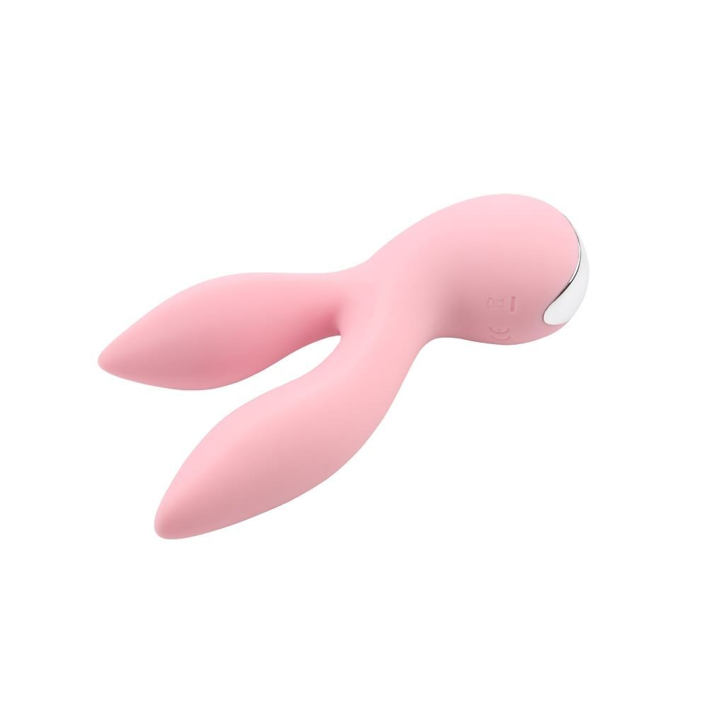 Вибратор с 2 отростками Chisa Aphrovibe Oh My Rabbit, нежно-розовый