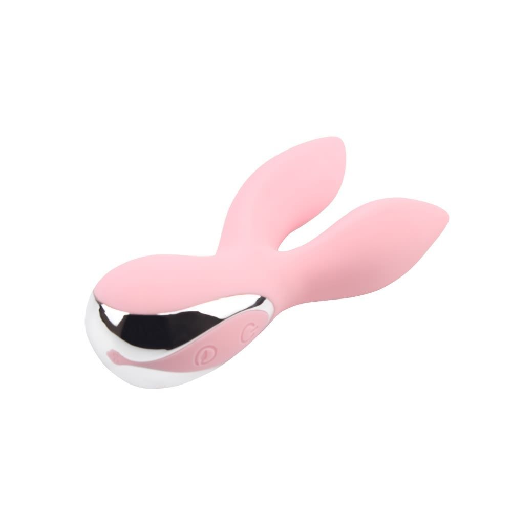 Вибратор с 2 отростками Chisa Aphrovibe Oh My Rabbit, нежно-розовый