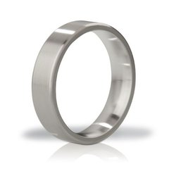 Эрекционное плоское кольцо "Mystim Duke" из нержавеющей стали, матовое, 55 мм.