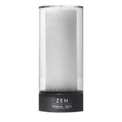 Мастурбатор хай-тек рельєфний Zen 3D Tenga, білий, 15 х 7 см
