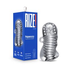 Мастурбатор хай-тек із петлею для пальця Rize Squeezy прозорий, 11.4 х 5 см