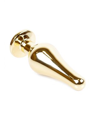 Анальная пробка с камнем Plug-Jewellery Gold BUTT PLUG- Clear