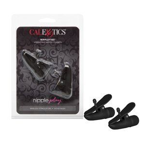 Зажимы на соски с вибрацией California Exotic Novelties, черные, 7 см
